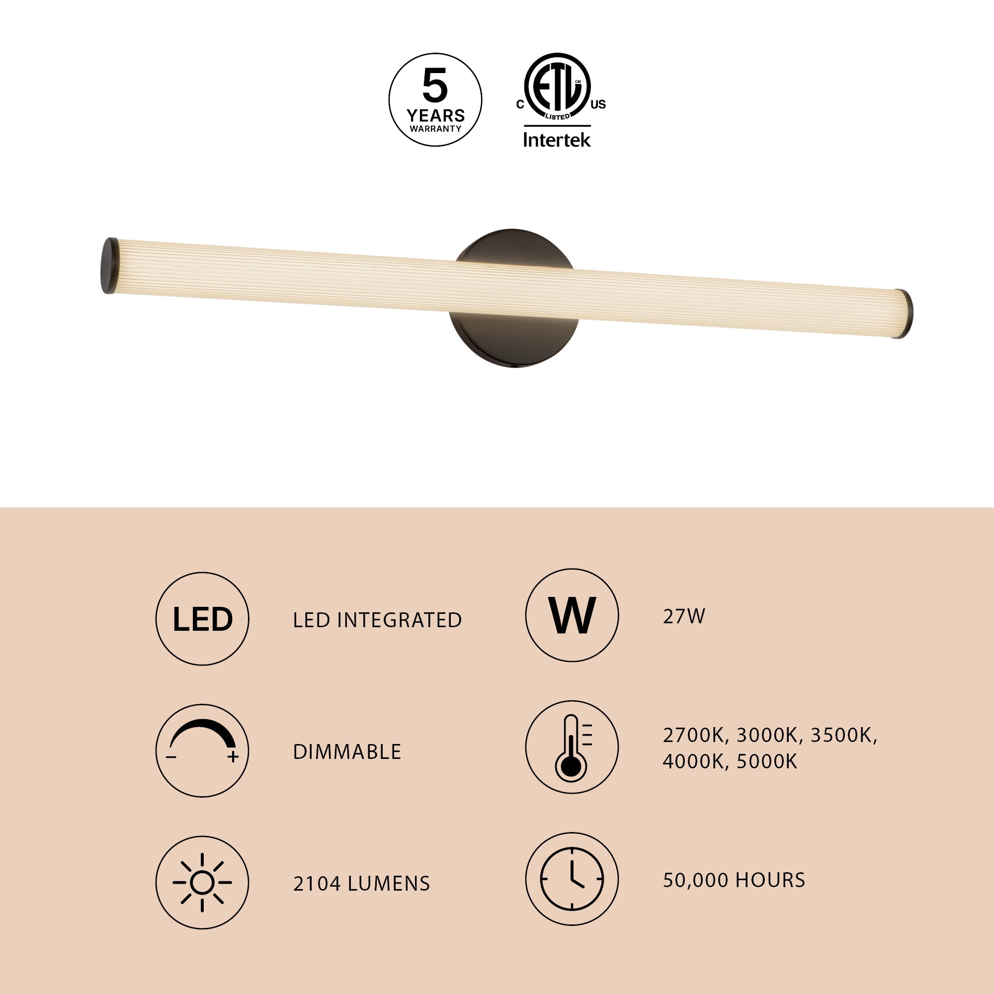 Kuzco Lighting WS30-044 Vire Vanity & Wall Light