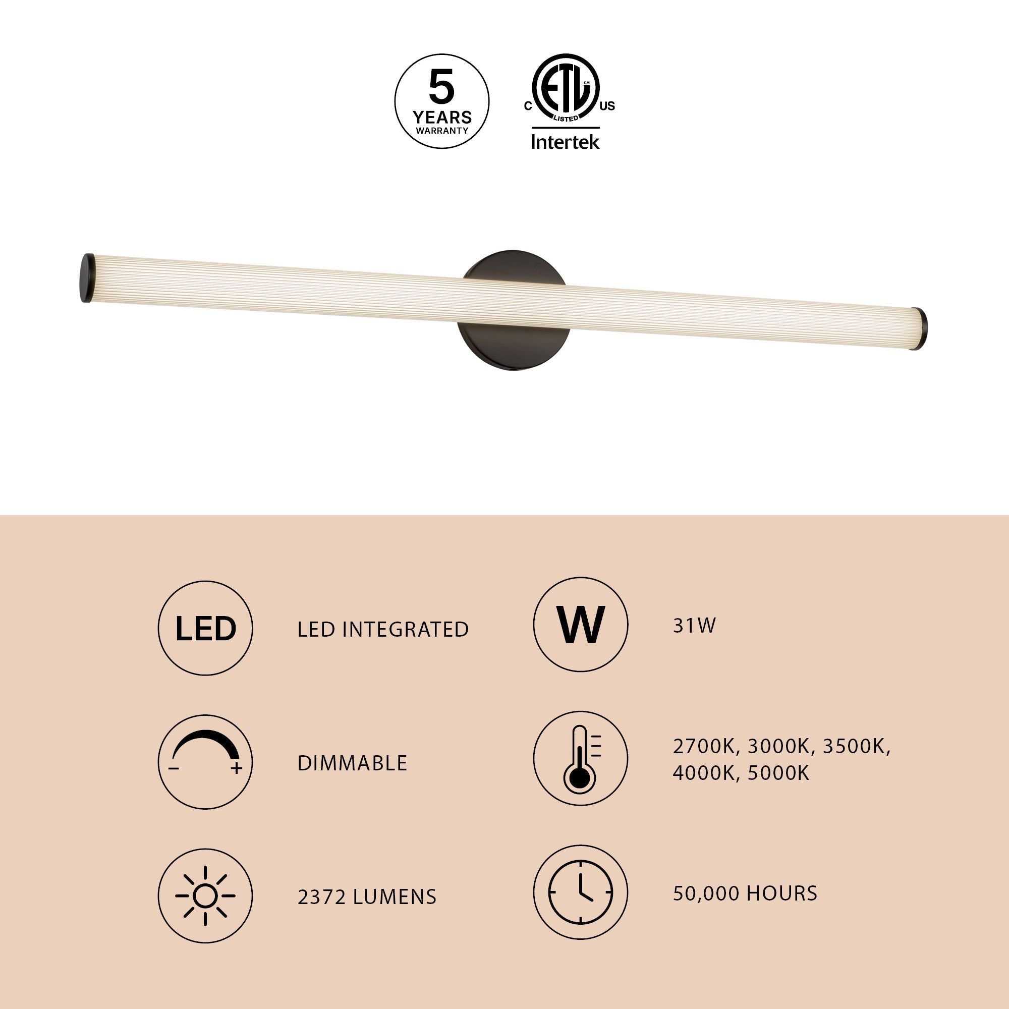 Kuzco Lighting WS36-044 Vire Vanity & Wall Light