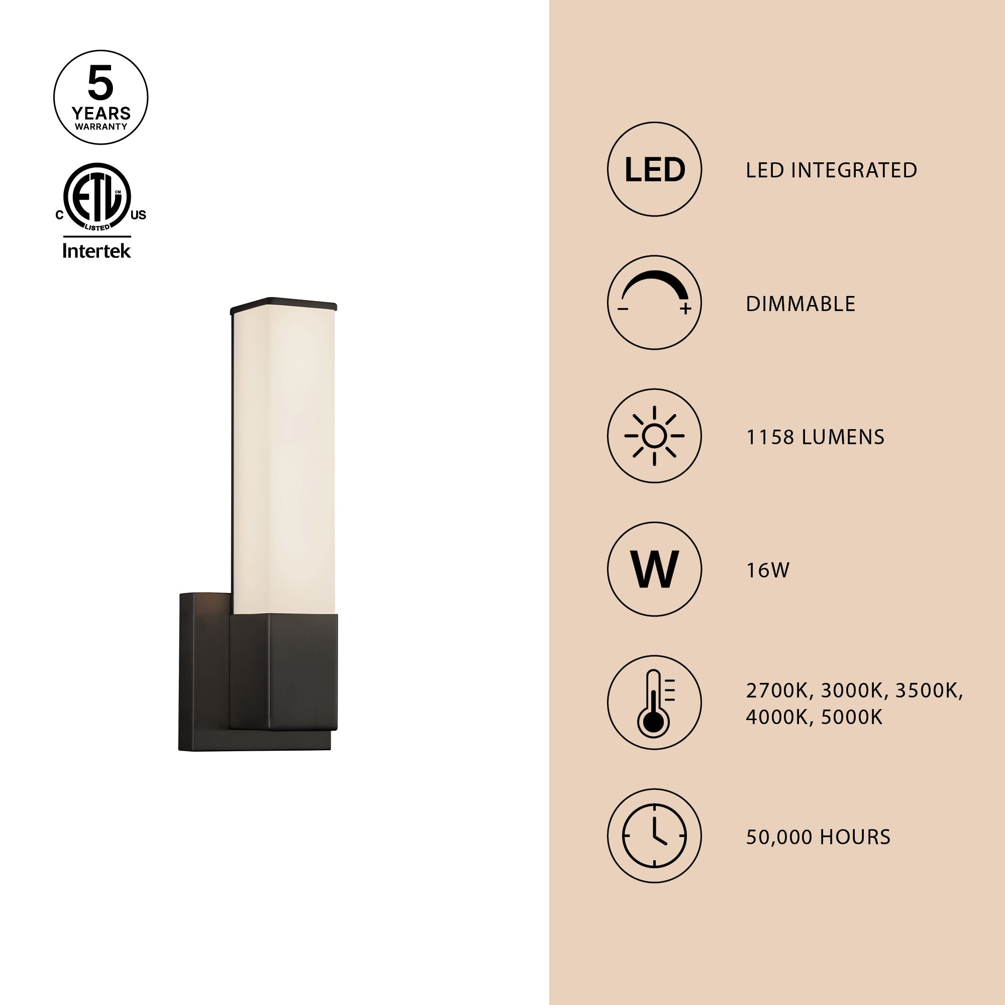 Kuzco Lighting WS14-018 Vivi Vanity & Wall Light
