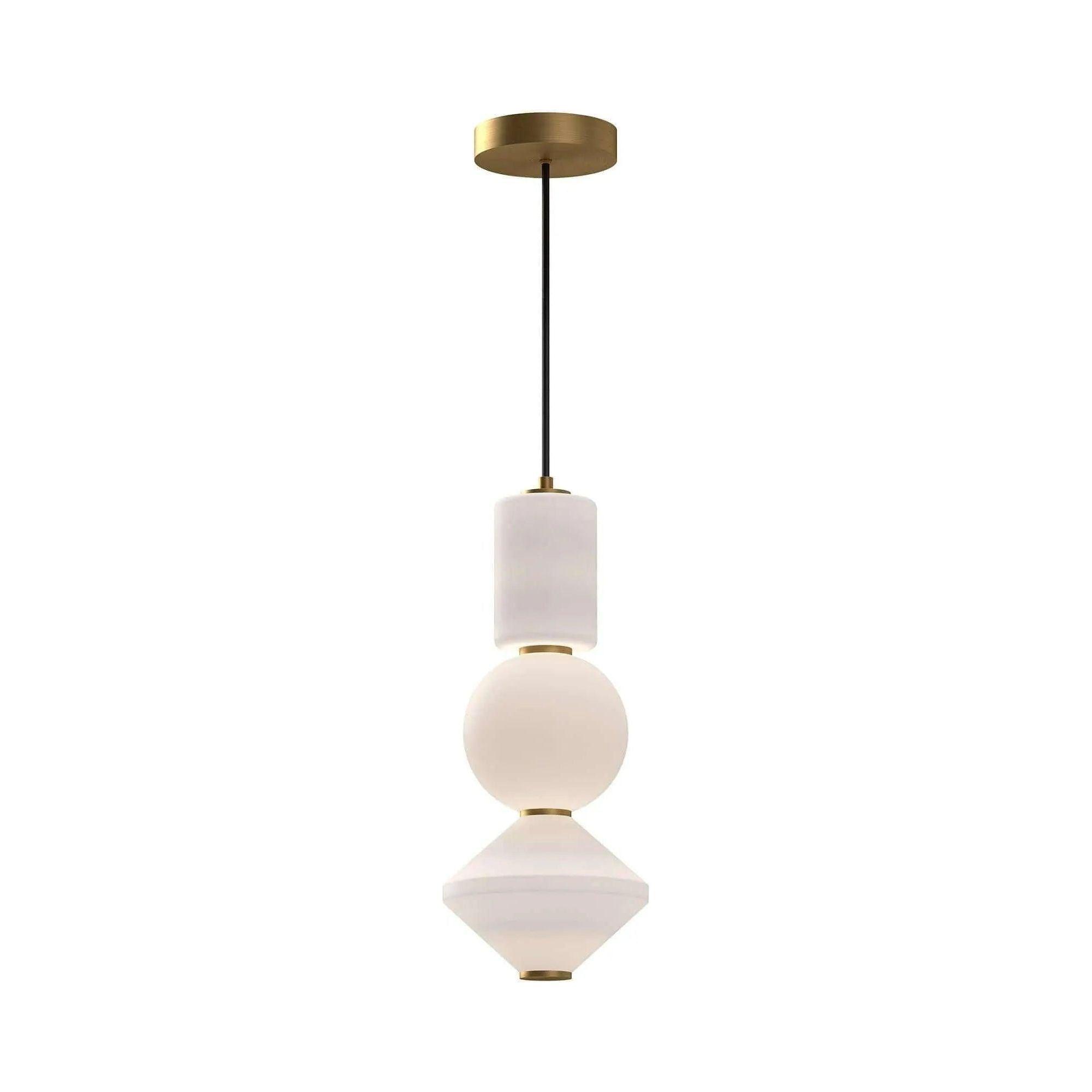 Alora Lighting - Bijou LED Geometric Pendant - PD530341AGOP - Canada Light Shop