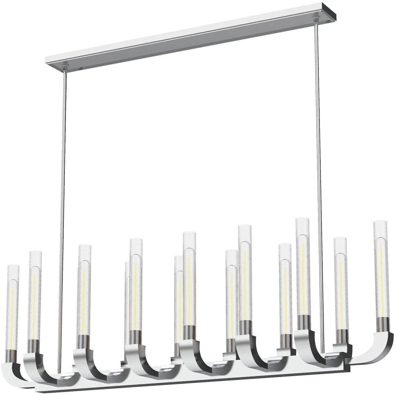 Alora Lighting - Flute Linear Suspension - LP316012PNCR - Canada Light Shop