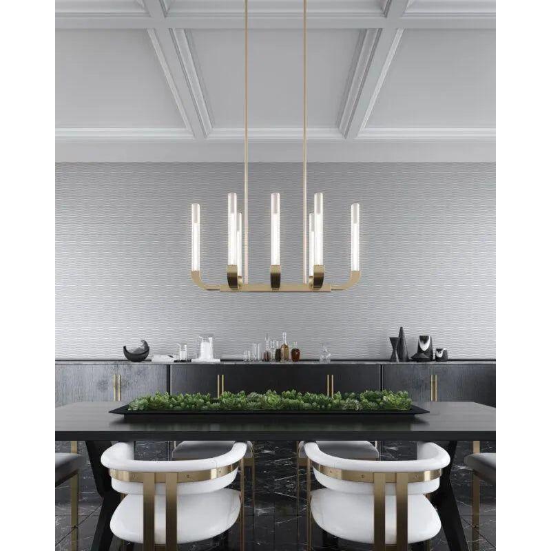 Alora Lighting - Flute Linear Suspension - LP316012PNCR - Canada Light Shop