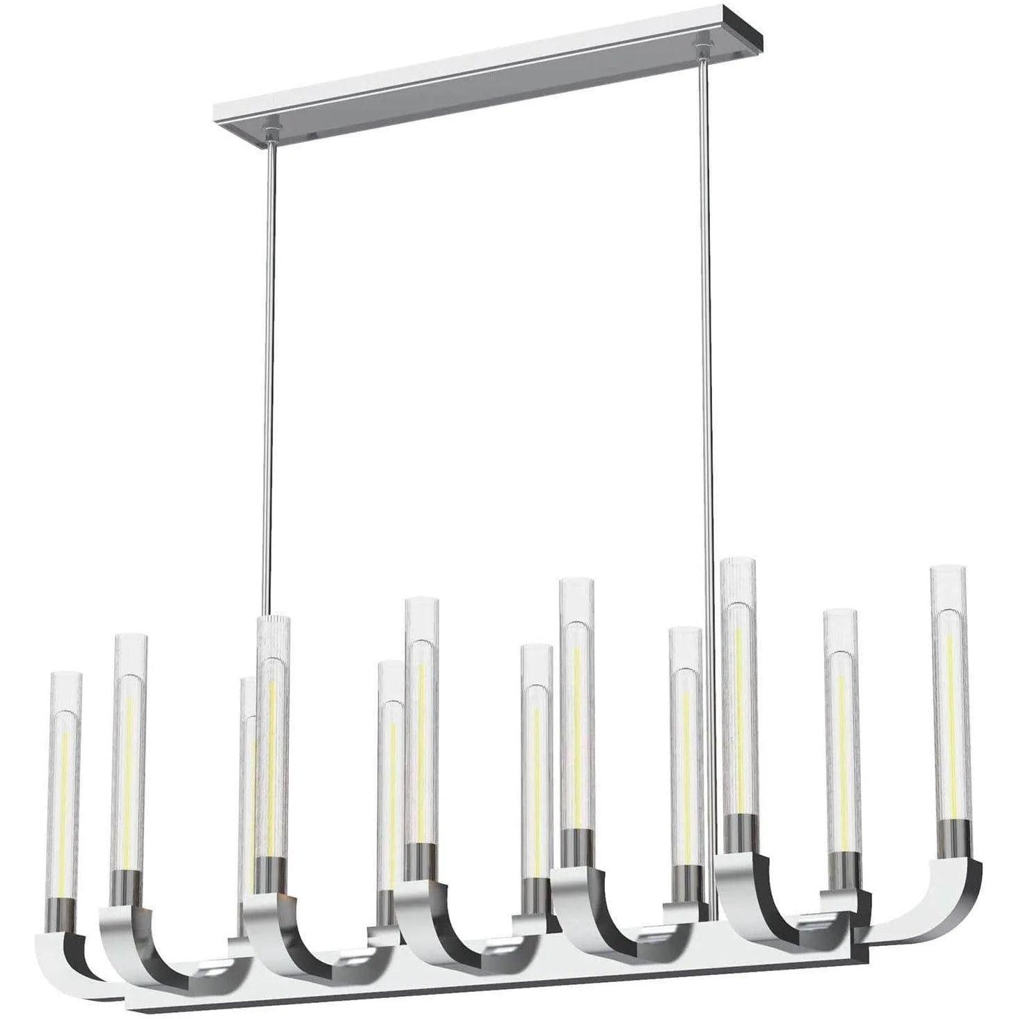 Alora Lighting - Flute Linear Suspension - LP316012PNCR - Canada Light Shop