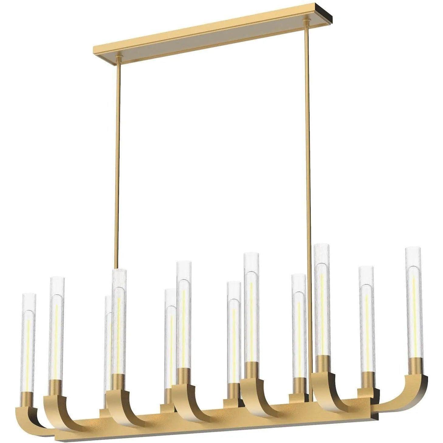 Alora Lighting - Flute Linear Suspension - LP316012PNCR - Canada Light Shop