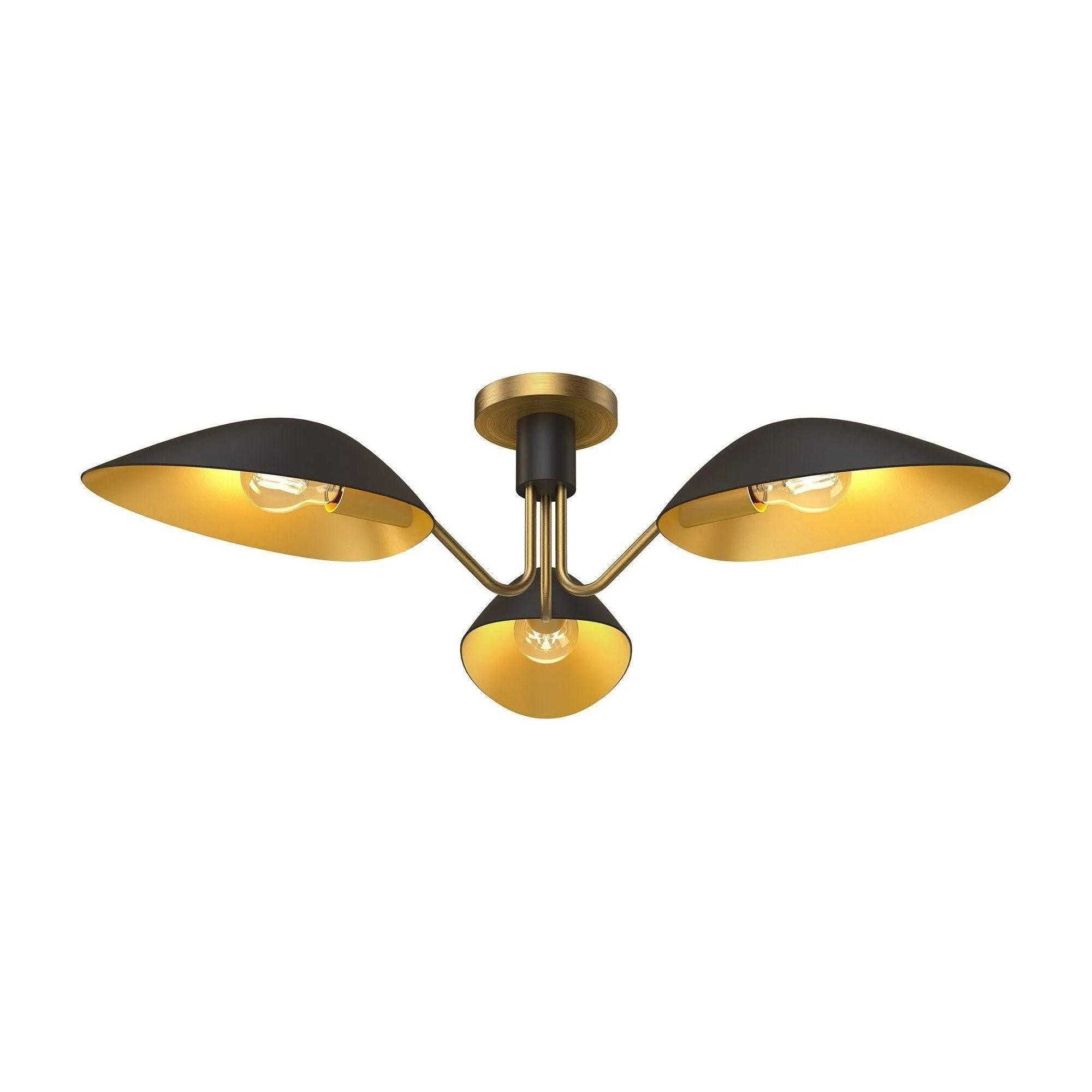 Alora Lighting - Oscar Semi-Flush Mount - SF550332MBAG - Canada Light Shop