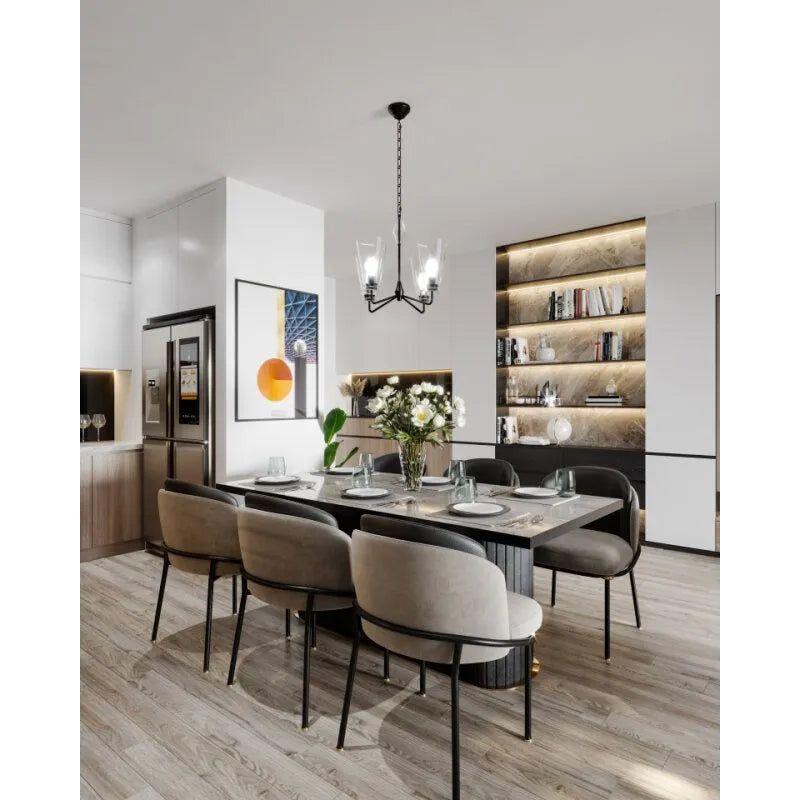 Alora Lighting - Salem Chandelier - CH570423BGCL - Canada Light Shop