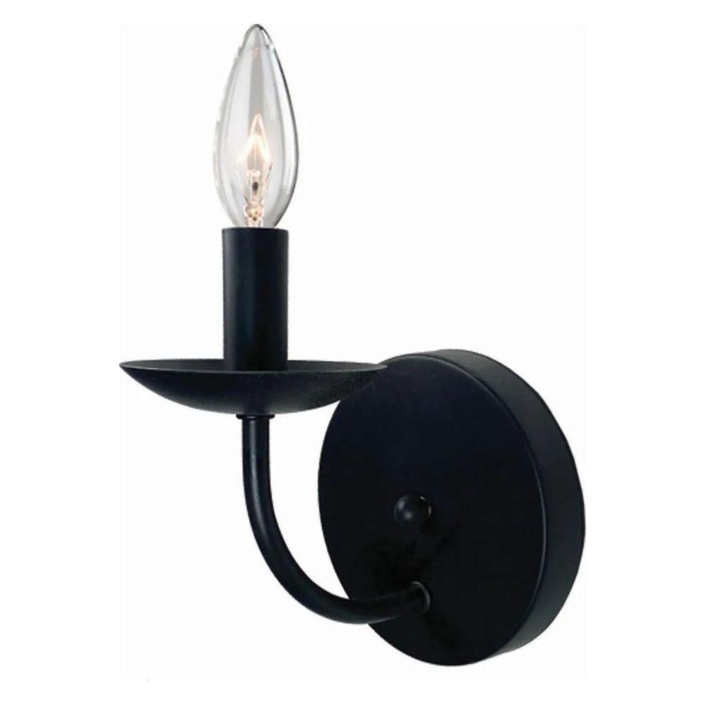 Artcraft Lighting - Wrought Iron One Light Wall Sconce - AC11671BK - Canada Light Shop