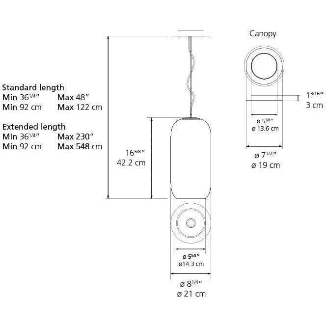 Artemide - Gople Pendant - 1405058A - Canada Light Shop