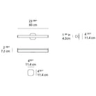 Artemide - Ledbar Round Canopy Wall Light - RDLB2R93006A - Canada Light Shop