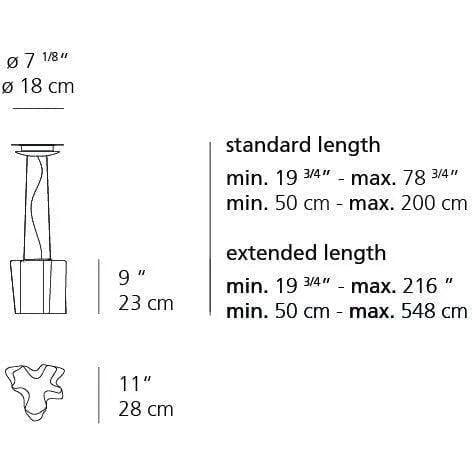 Artemide - Logico Single Suspension - 0696018A - Canada Light Shop