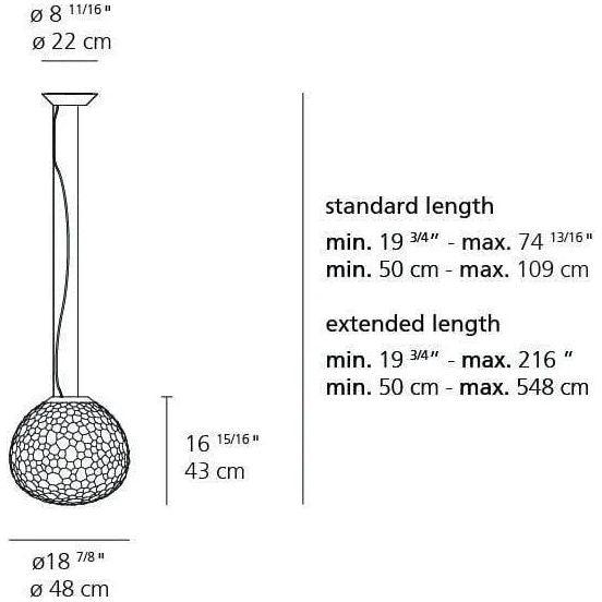Artemide - Meteorite Suspension - 1702018A - Canada Light Shop