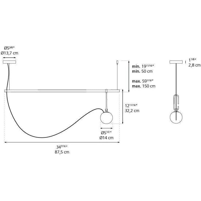 Artemide - NH S2 Suspension - 1274018A - Canada Light Shop