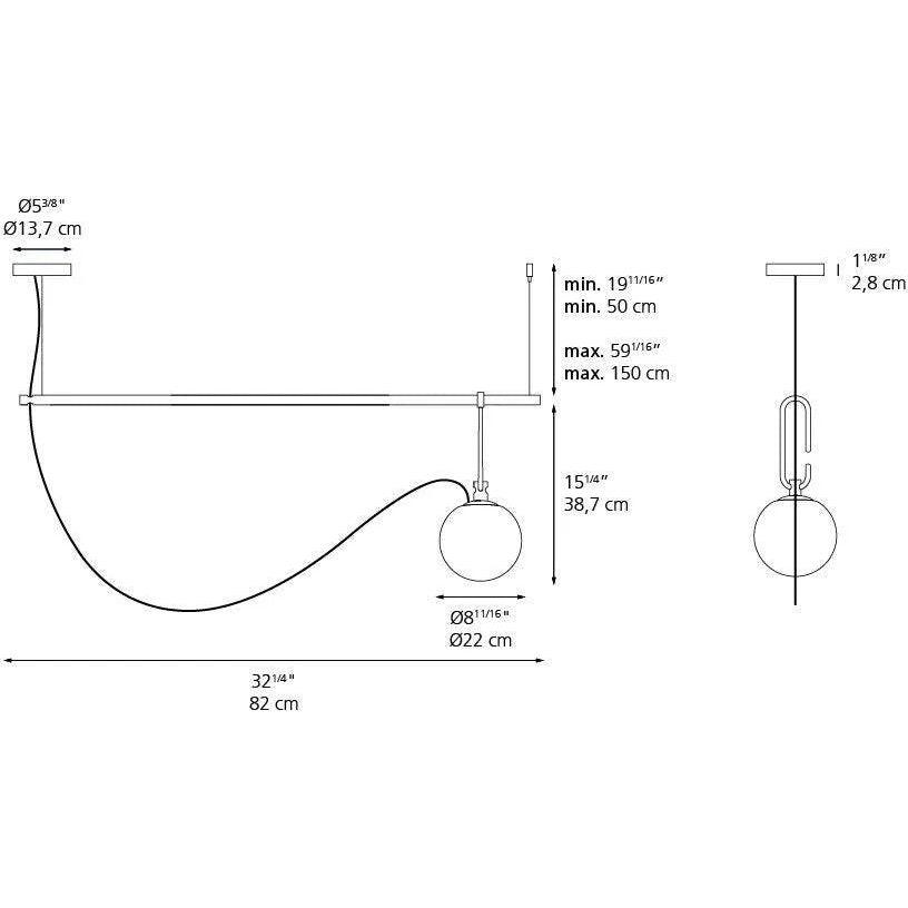 Artemide - NH S2 Suspension - 1274018A - Canada Light Shop