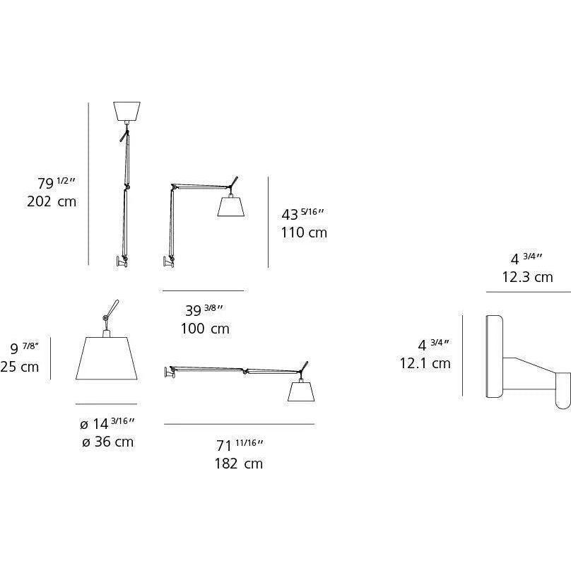 Artemide - Tolomeo Mega Wall Lamp - TLM1100 - Canada Light Shop