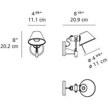 Artemide - Tolomeo Micro Wall Spot - A044058 - Canada Light Shop
