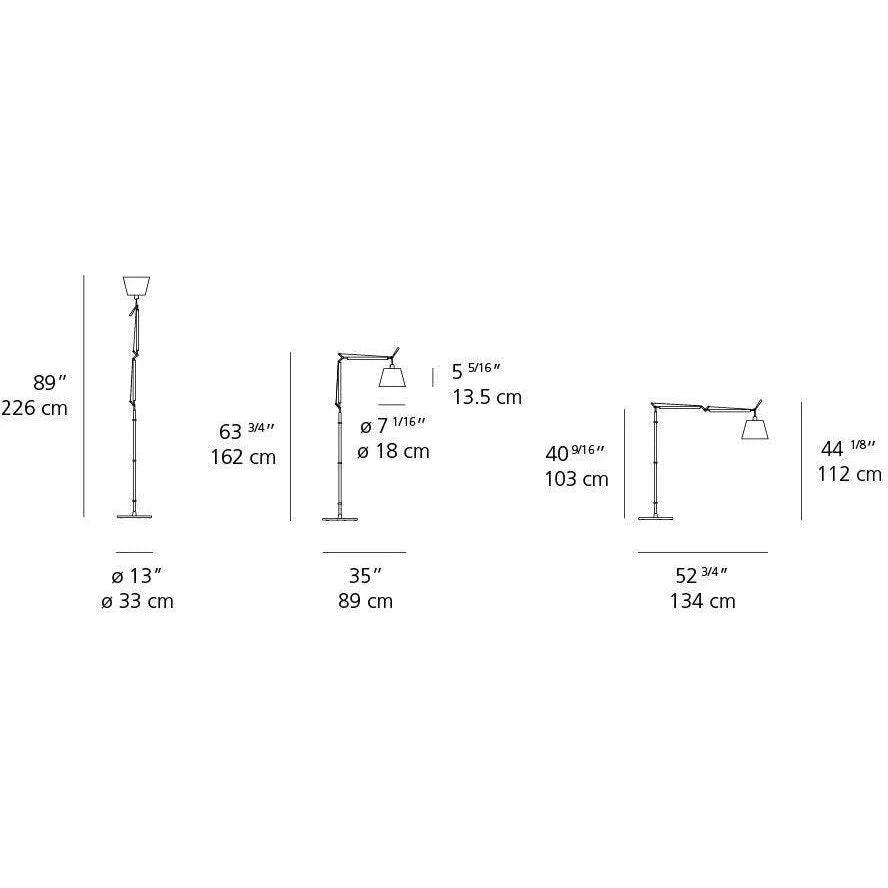 Artemide - Tolomeo Shade Floor Lamp - TLS0110 - Canada Light Shop