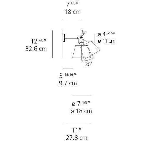 Artemide - Tolomeo Shade Wall Light - TOL1170 - Canada Light Shop