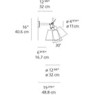 Artemide - Tolomeo Shade Wall Light - TOL1170 - Canada Light Shop