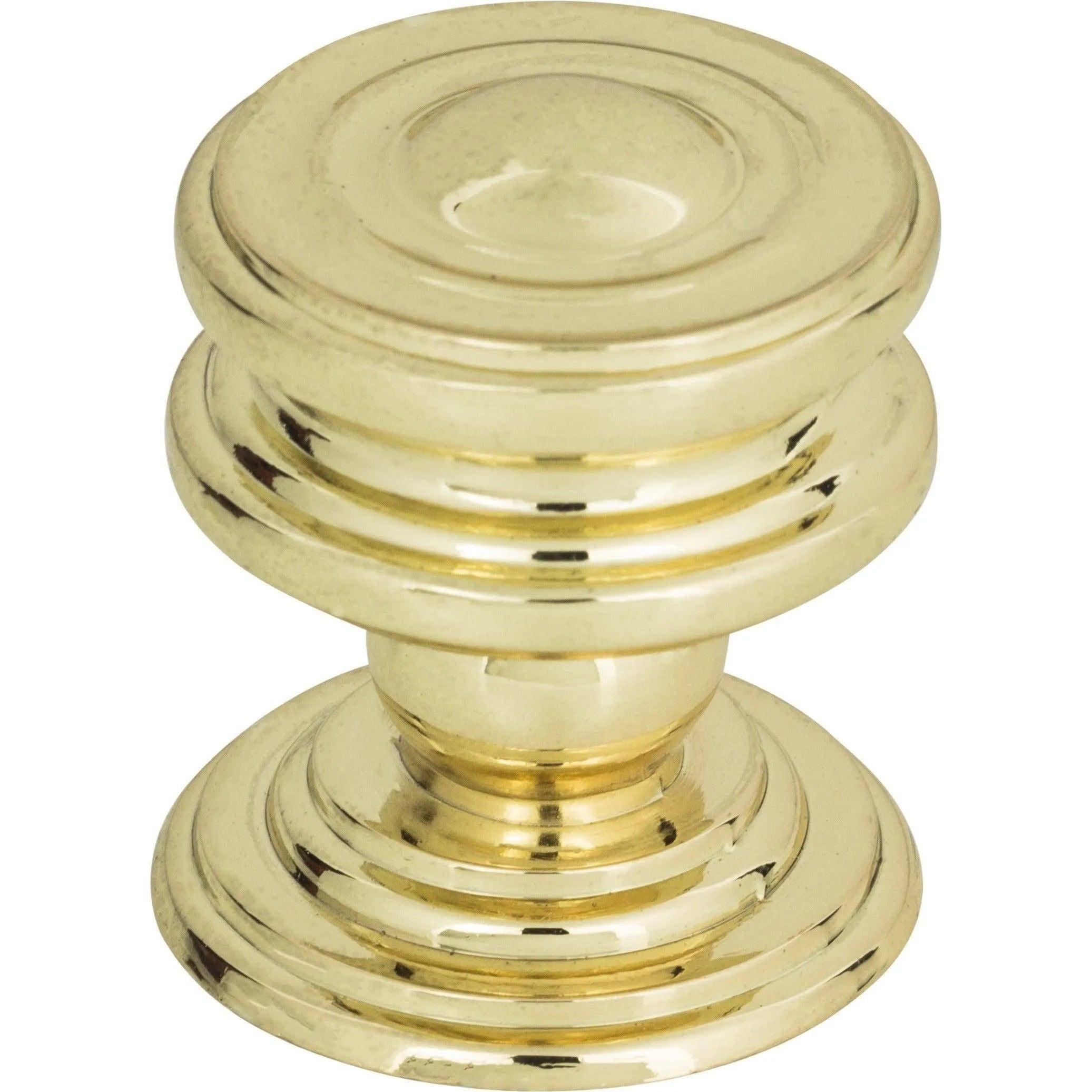 Atlas Homewares - Campaign Round Knob - 376-PB - Canada Light Shop