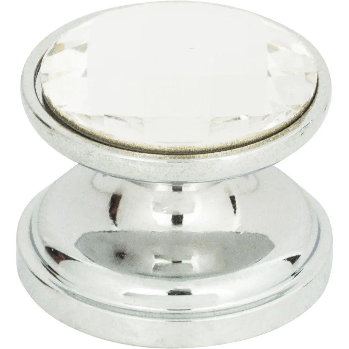 Atlas Homewares - Crystal Large Round Knob - 3197-CH - Canada Light Shop