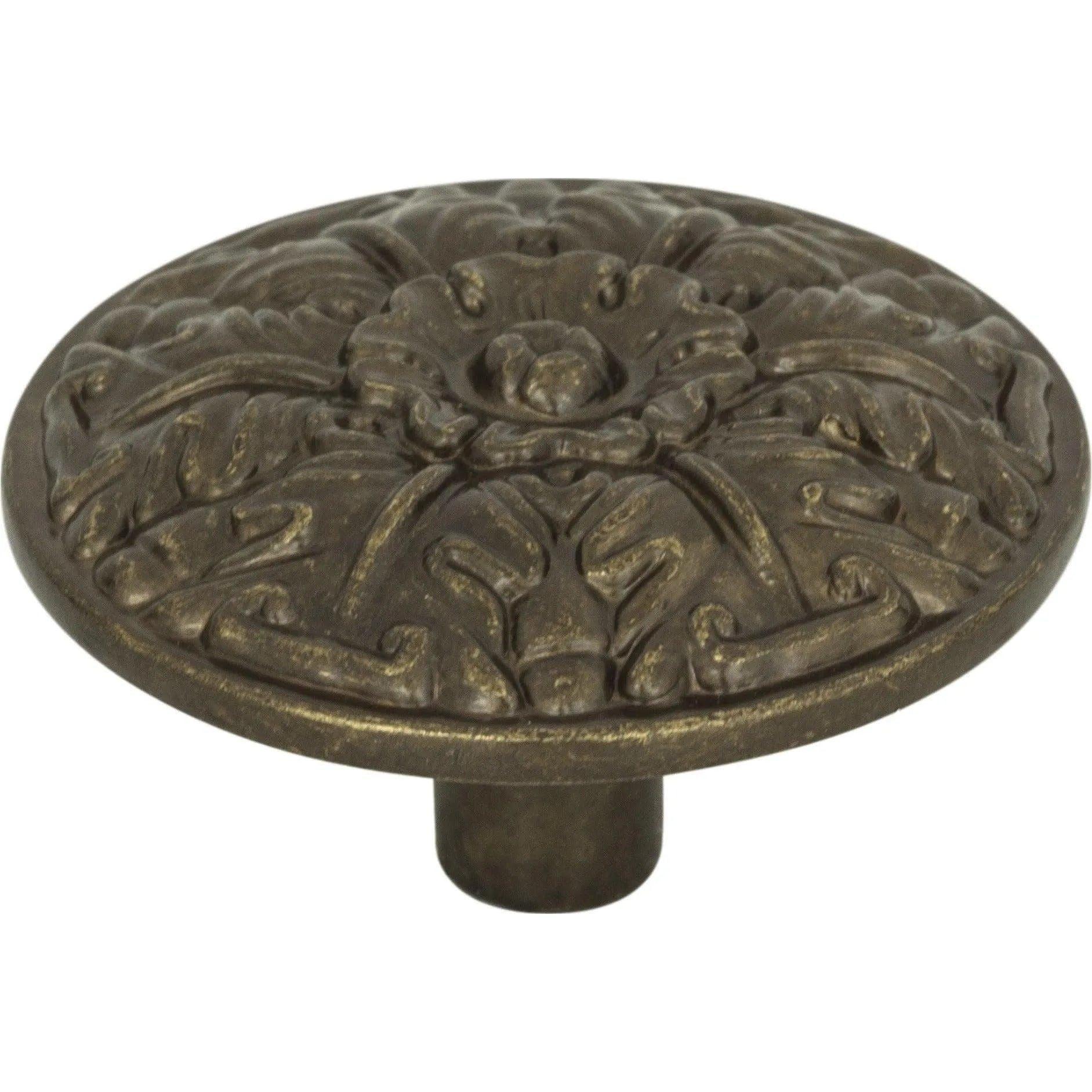Atlas Homewares - Hammered Medallion Knob - 138-BB - Canada Light Shop