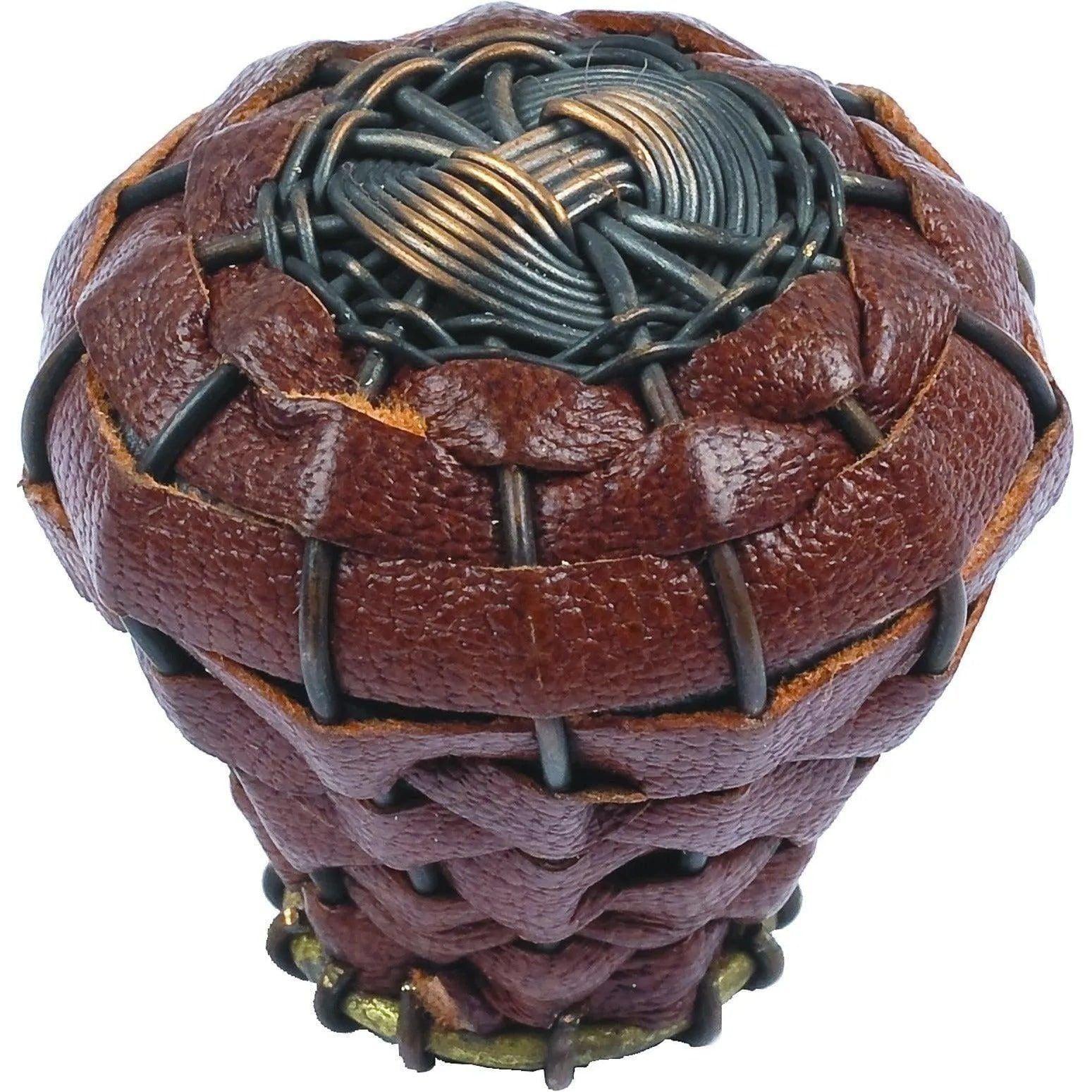 Atlas Homewares - Hamptons Saddle Leather Knob - 3173-O - Canada Light Shop