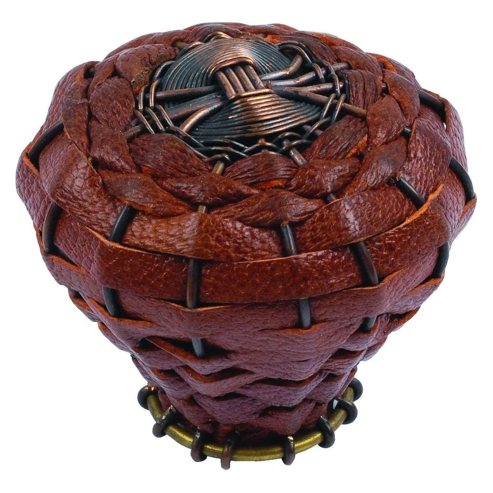 Atlas Homewares - Hamptons Saddle Leather Knob - 3175-O - Canada Light Shop