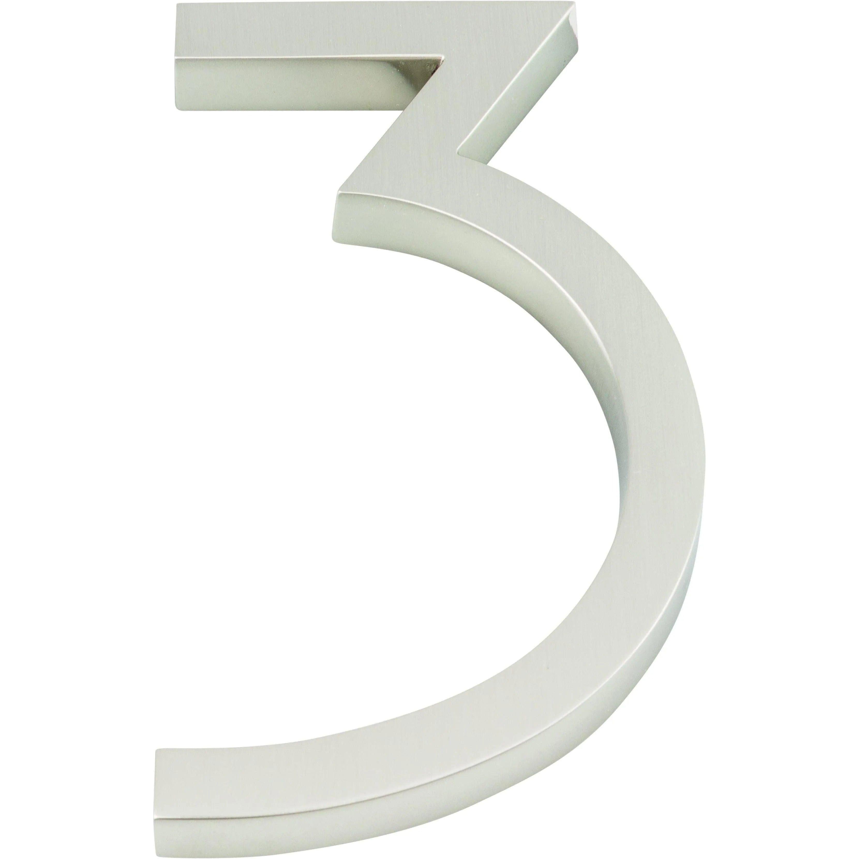 Atlas Homewares - Modern Avalon House Numbers - AVN3-L-BRN - Canada Light Shop