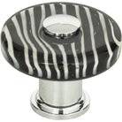Atlas Homewares - Zebra Glass Round Knob - 3224-CH - Canada Light Shop