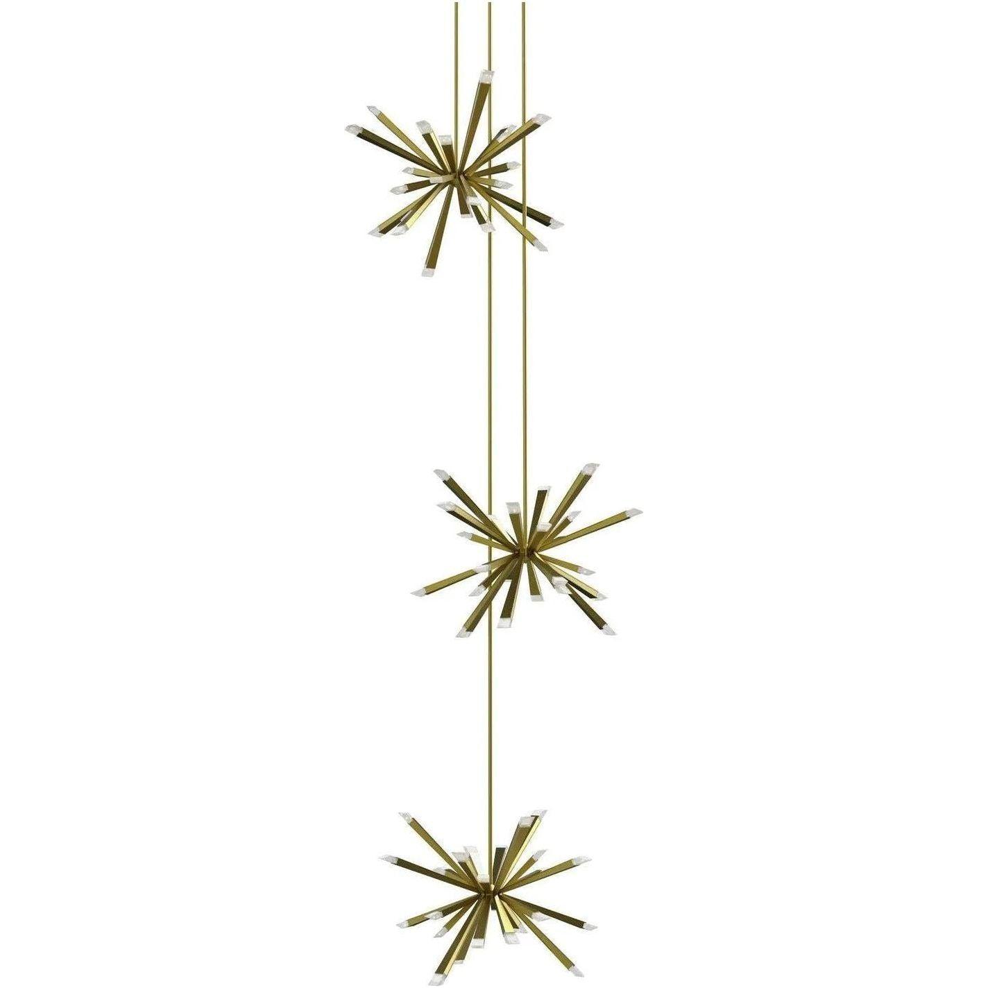 BlackJack Lighting - Starburst Triple Chandelier - STB-T29-BB-27U-30K - Canada Light Shop