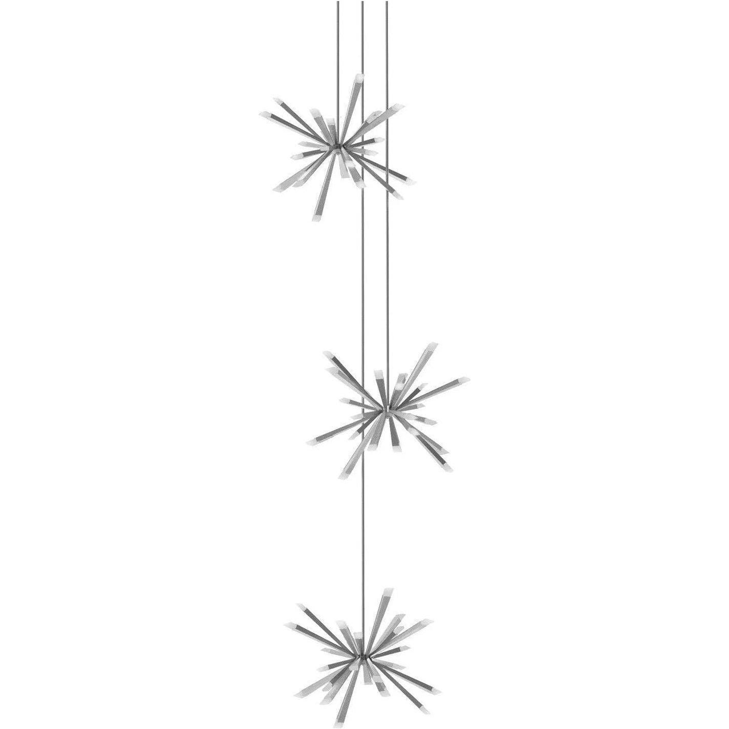 BlackJack Lighting - Starburst Triple Chandelier - STB-T29-SN-27U-30K - Canada Light Shop