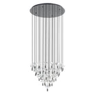 Thesis Lighting 390493A Comareira Crystal Globe Cluster Pendant in Black Chrome