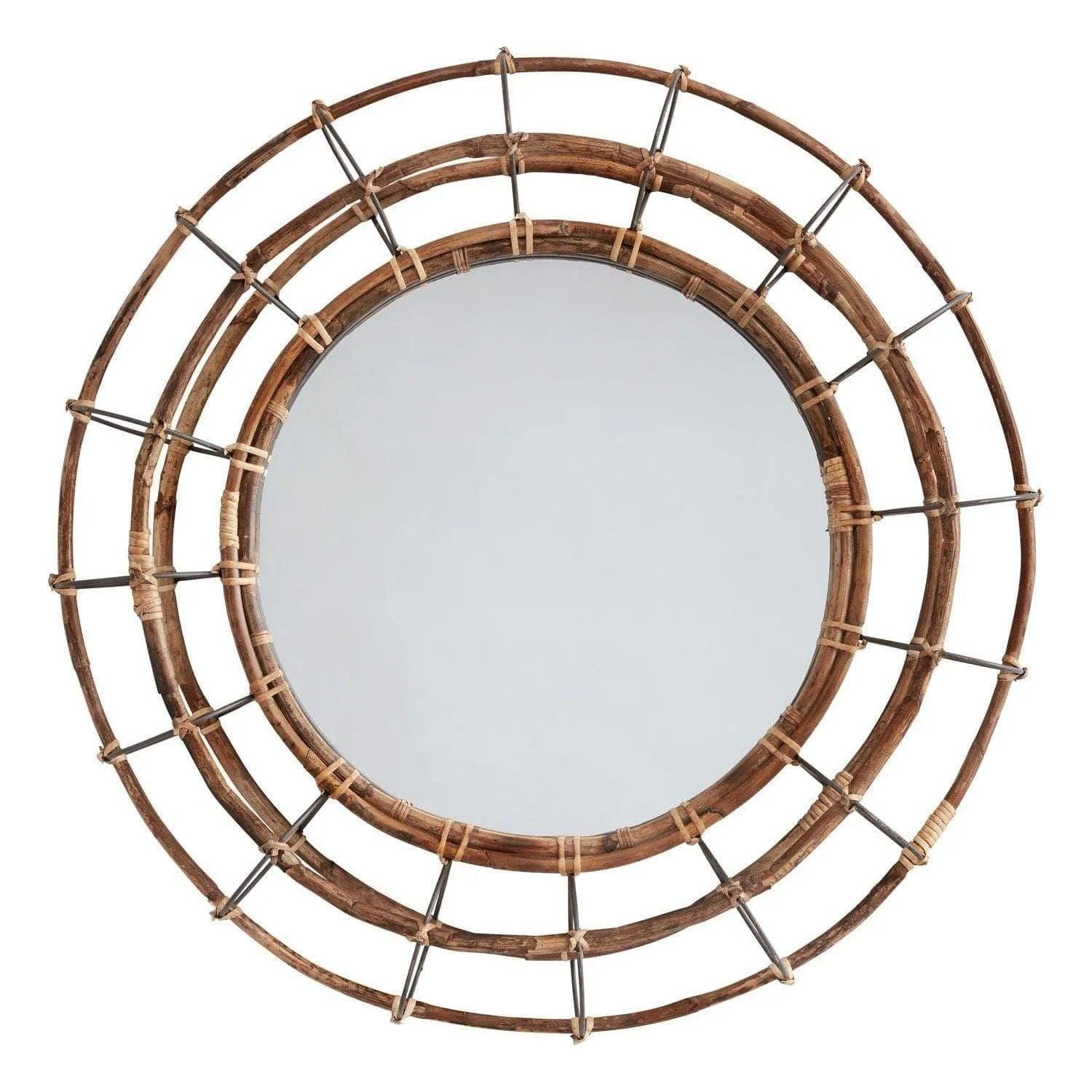 Capital Lighting Fixture Company - 31" Round Blazed Rattan Mirror - 735701MM - Canada Light Shop