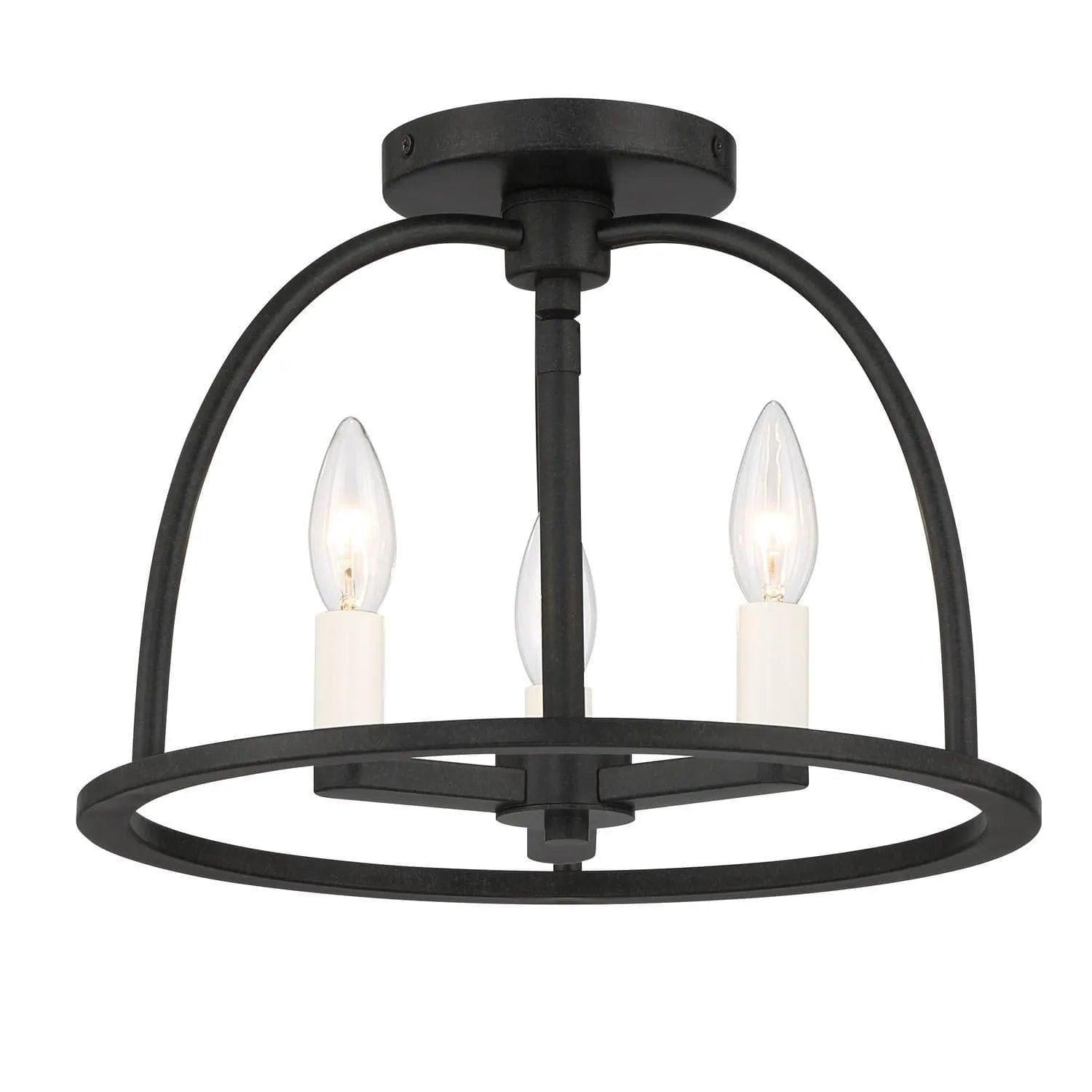 Crystorama - Abbott Ceiling Mount - ABB-3003-BK_CEILING - Canada Light Shop
