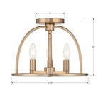 Crystorama - Abbott Ceiling Mount - ABB-3003-BK_CEILING - Canada Light Shop