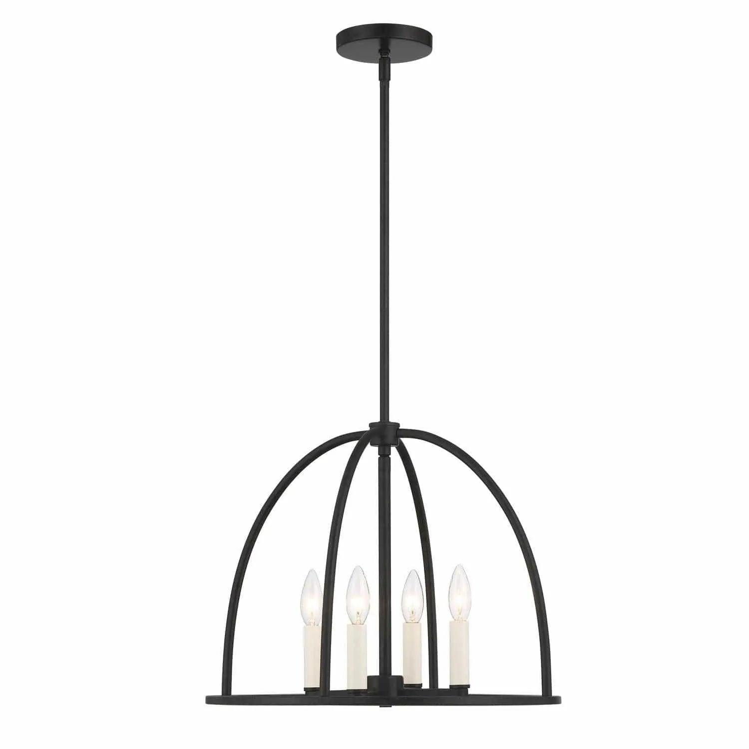 Crystorama - Abbott Chandelier - ABB-3004-BK - Canada Light Shop