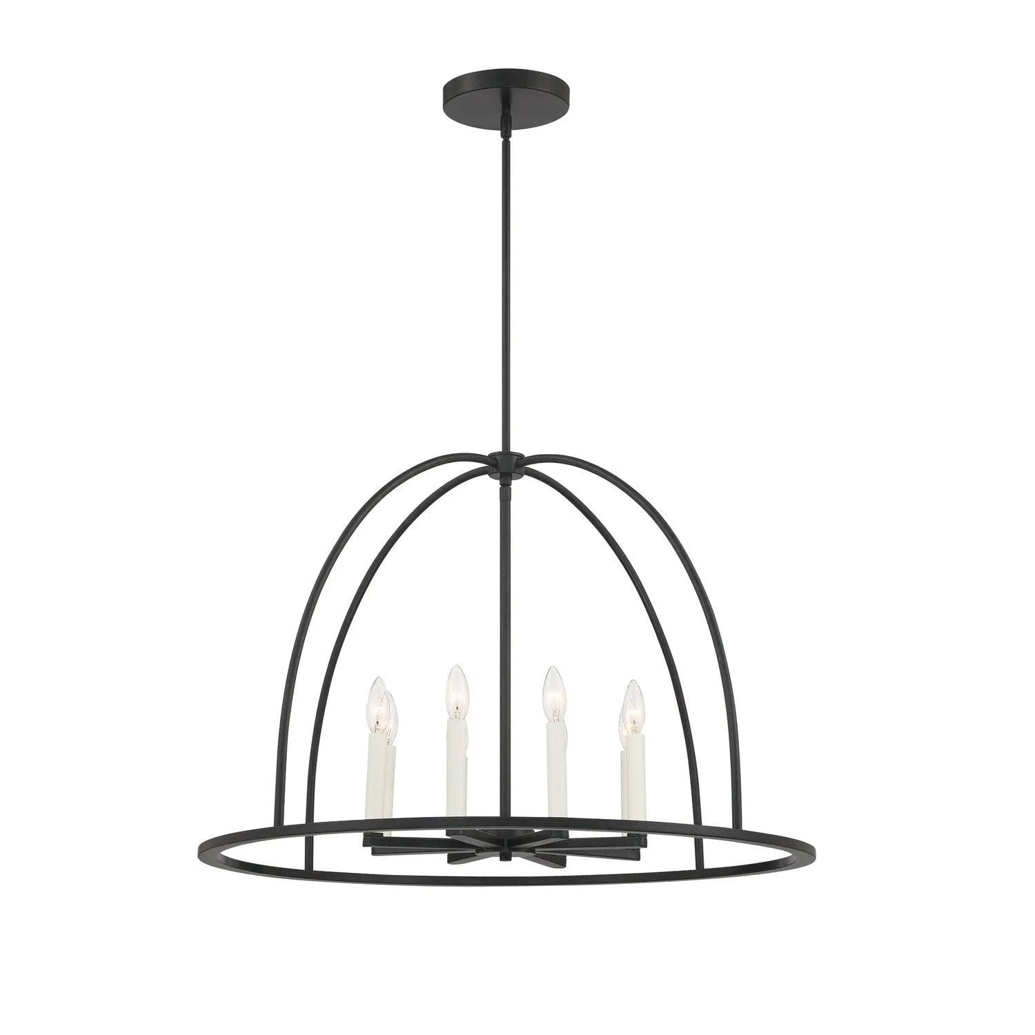 Crystorama - Abbott Chandelier - ABB-3004-BK - Canada Light Shop