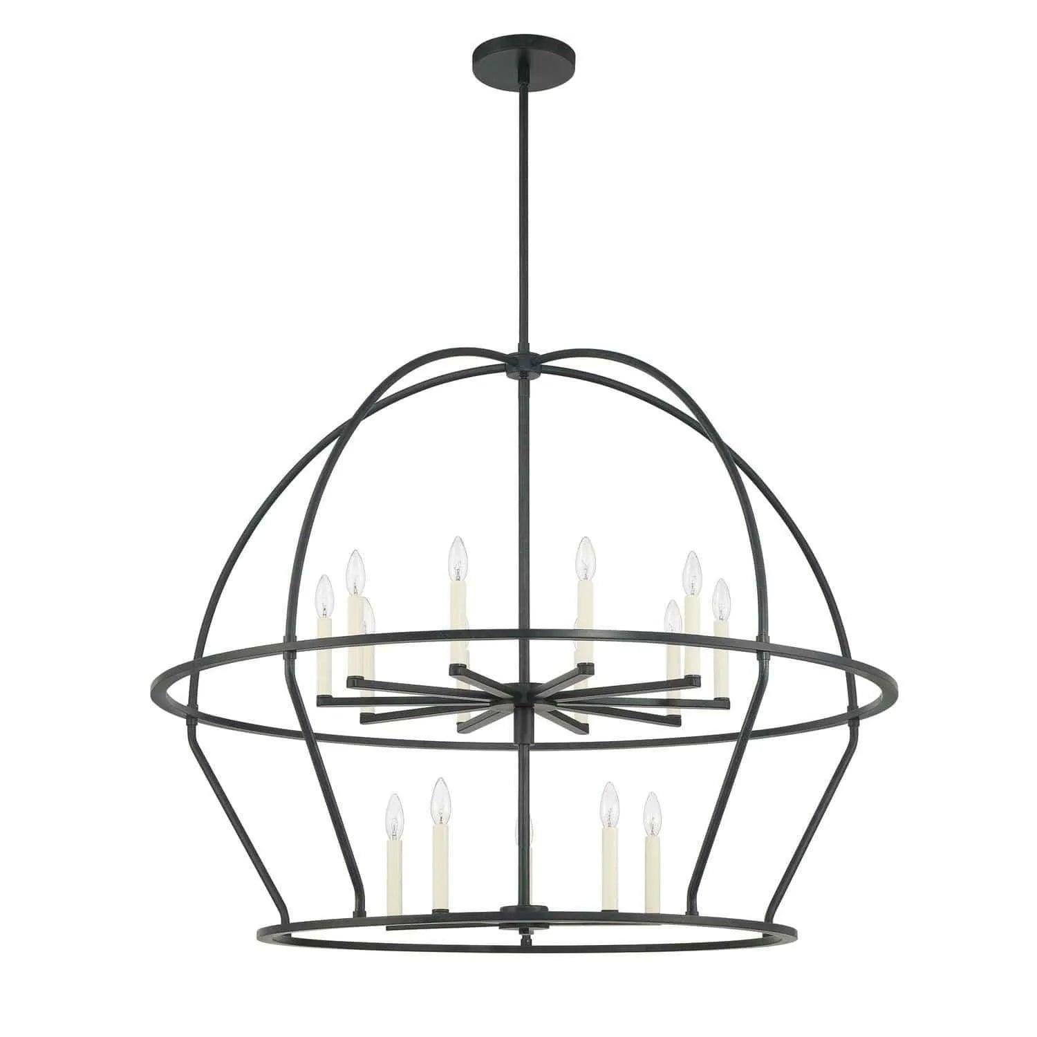 Crystorama - Abbott Chandelier - ABB-3029-BK - Canada Light Shop