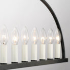 Crystorama - Abbott Linear Chandelier - ABB-3007-BK - Canada Light Shop