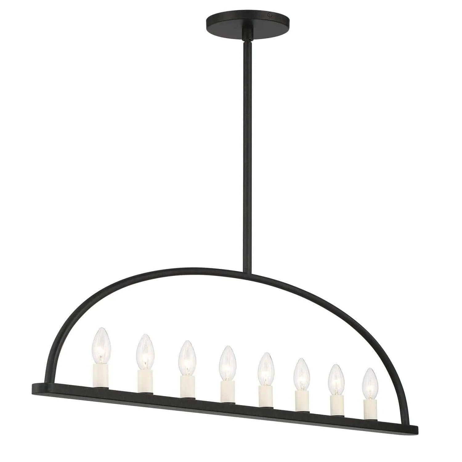 Crystorama - Abbott Linear Chandelier - ABB-3007-BK - Canada Light Shop