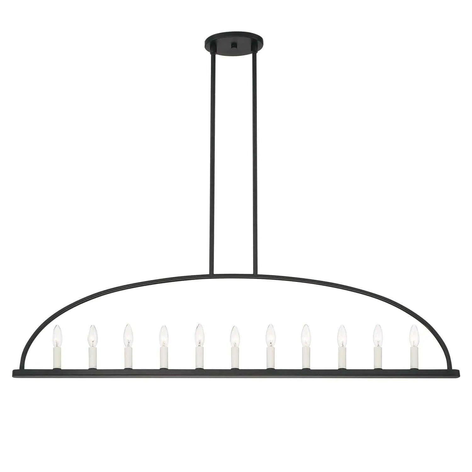 Crystorama - Abbott Linear Chandelier - ABB-3009-BK - Canada Light Shop