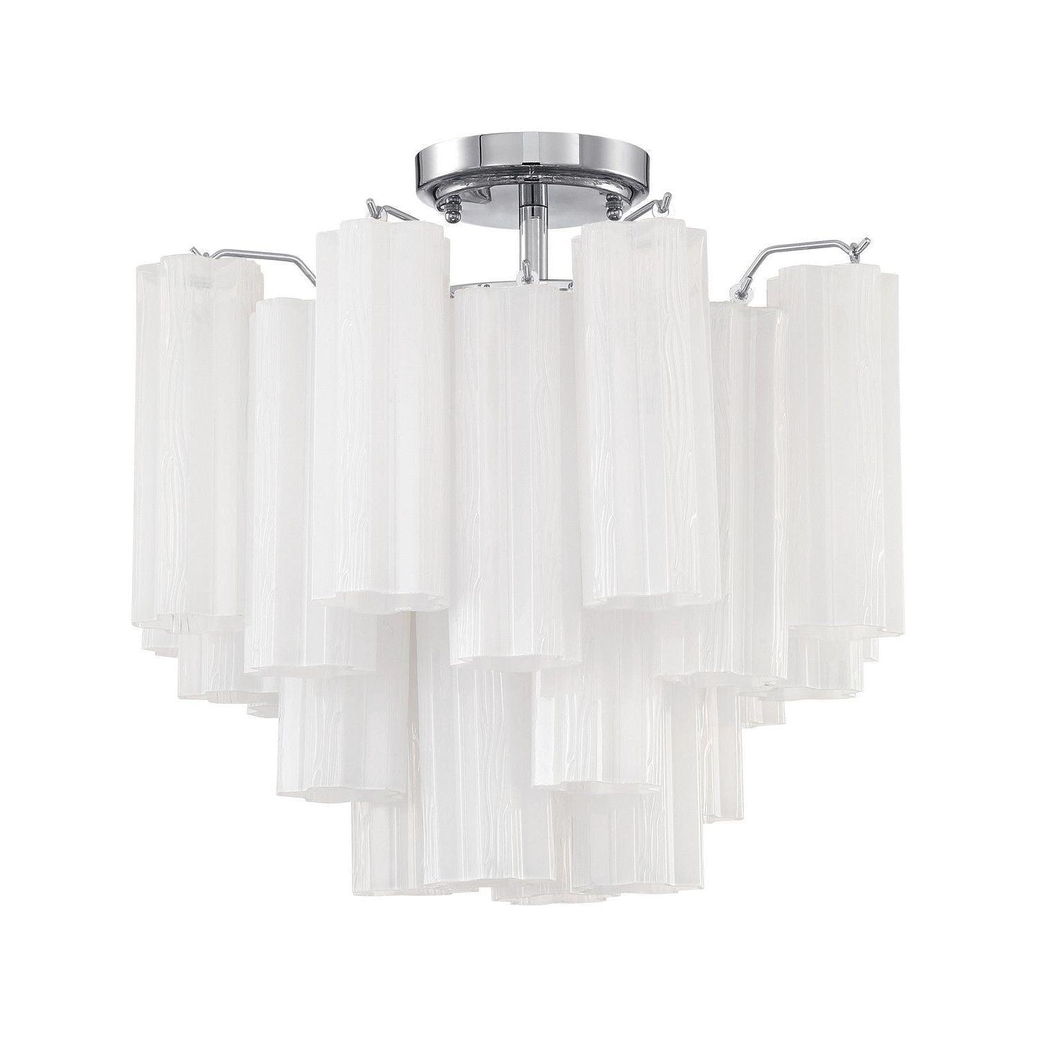 Crystorama - Addis Ceiling Mount - ADD-300-CH-WH_CEILING - Canada Light Shop