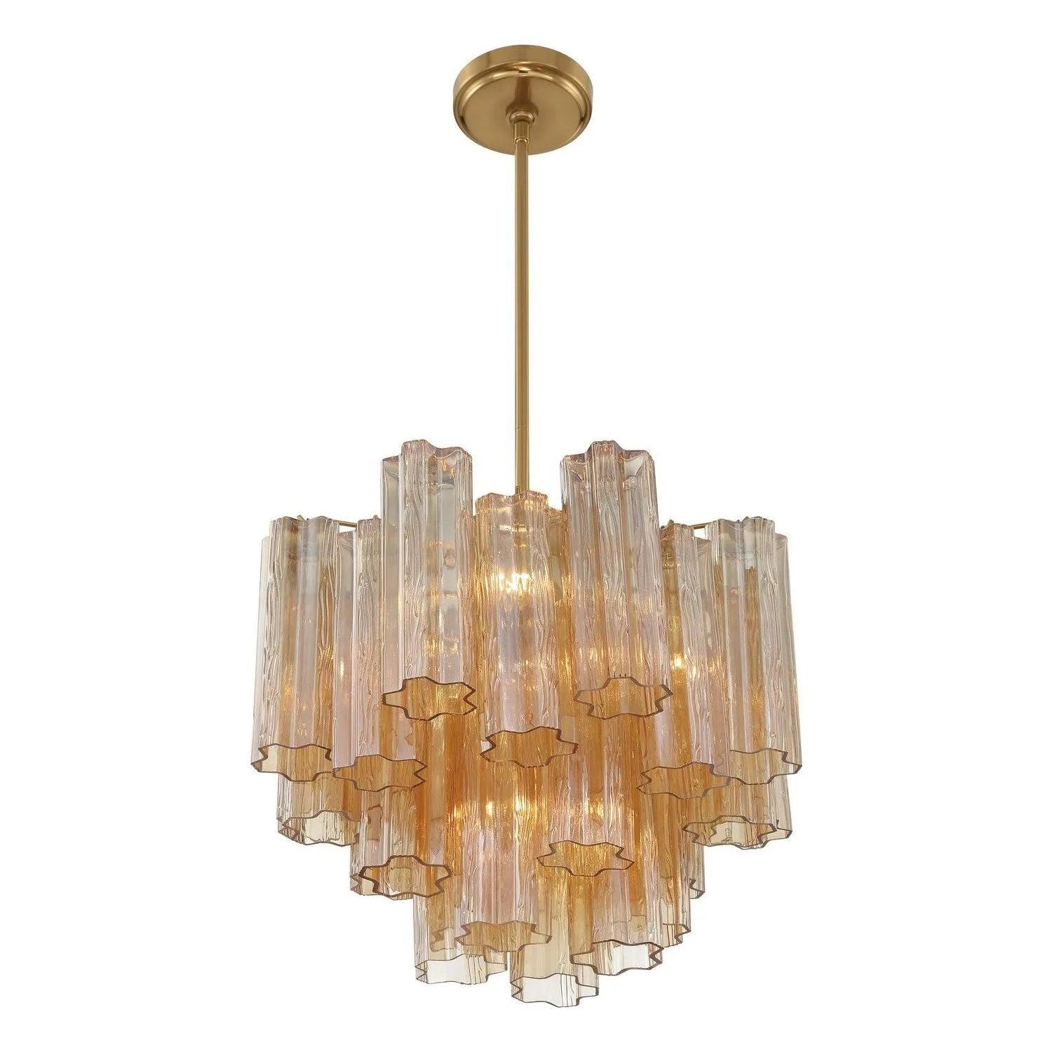 Crystorama - Addis Chandelier - ADD-300-AG-AM - Canada Light Shop