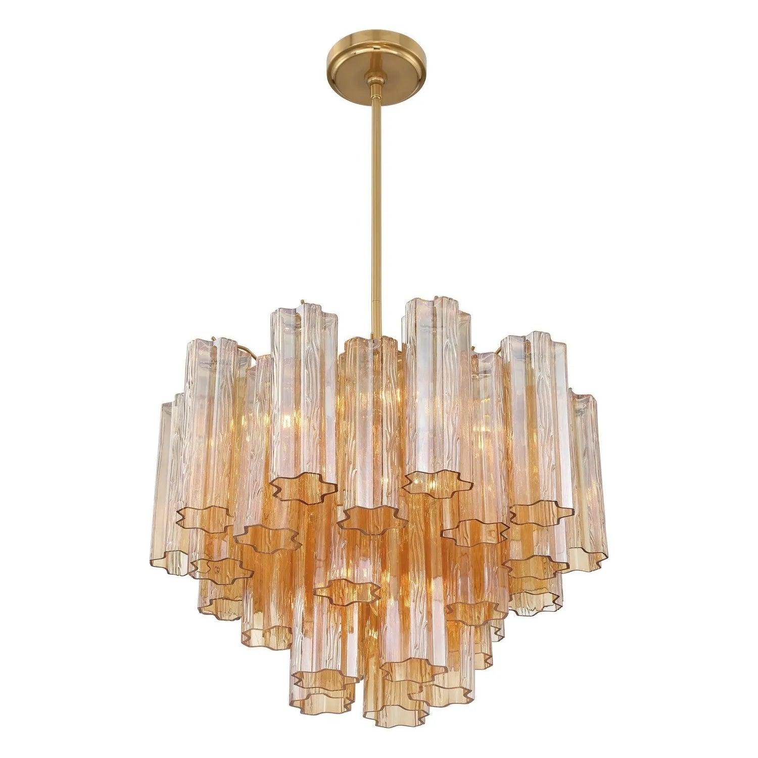 Crystorama - Addis Chandelier - ADD-300-AG-AM - Canada Light Shop