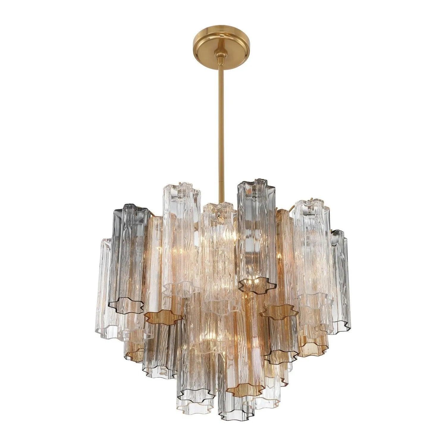 Crystorama - Addis Chandelier - ADD-300-AG-AM - Canada Light Shop