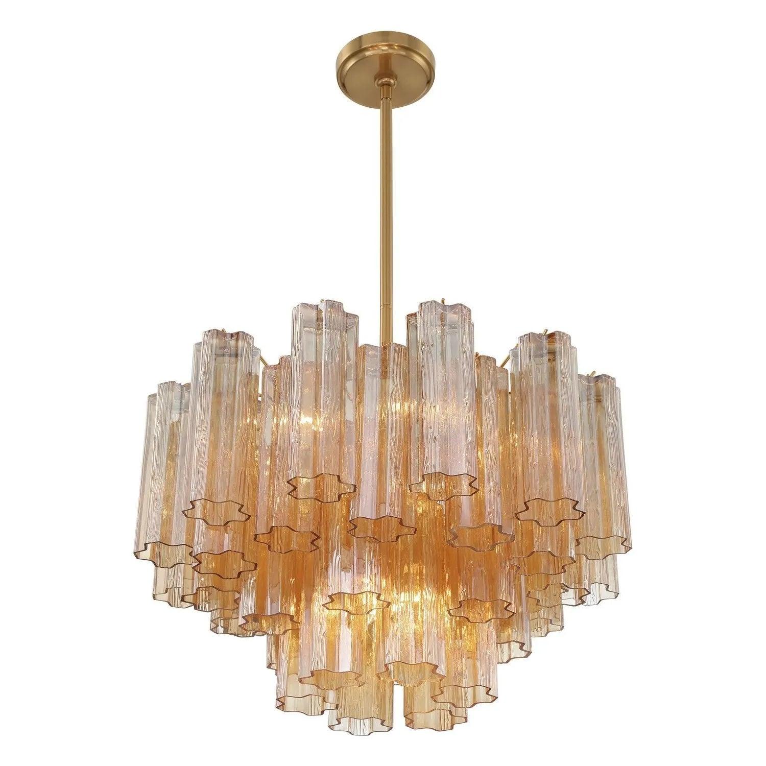 Crystorama - Addis Chandelier - ADD-300-AG-AM - Canada Light Shop