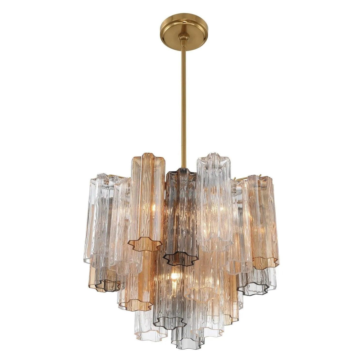 Crystorama - Addis Chandelier - ADD-300-AG-AM - Canada Light Shop