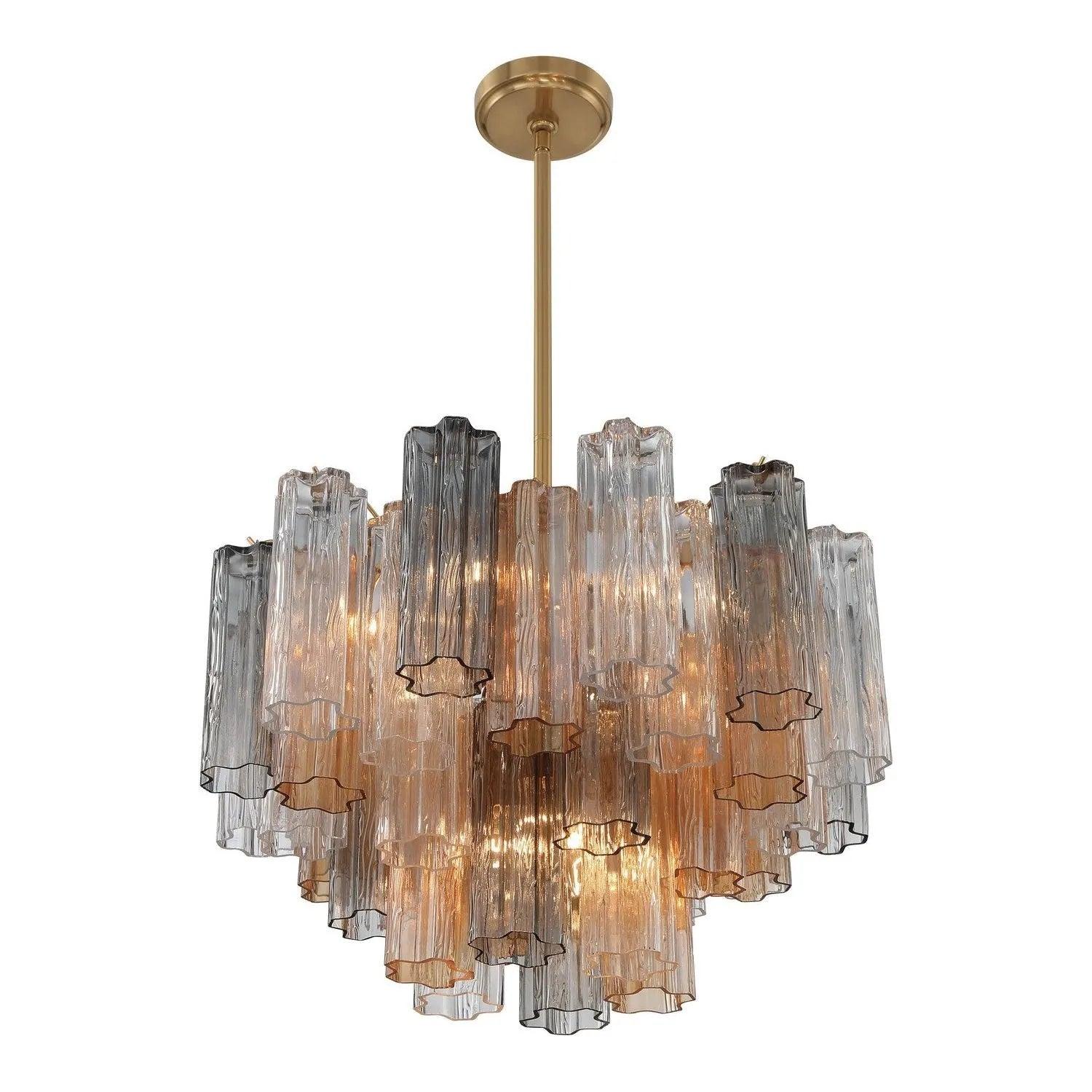 Crystorama - Addis Chandelier - ADD-300-AG-AM - Canada Light Shop