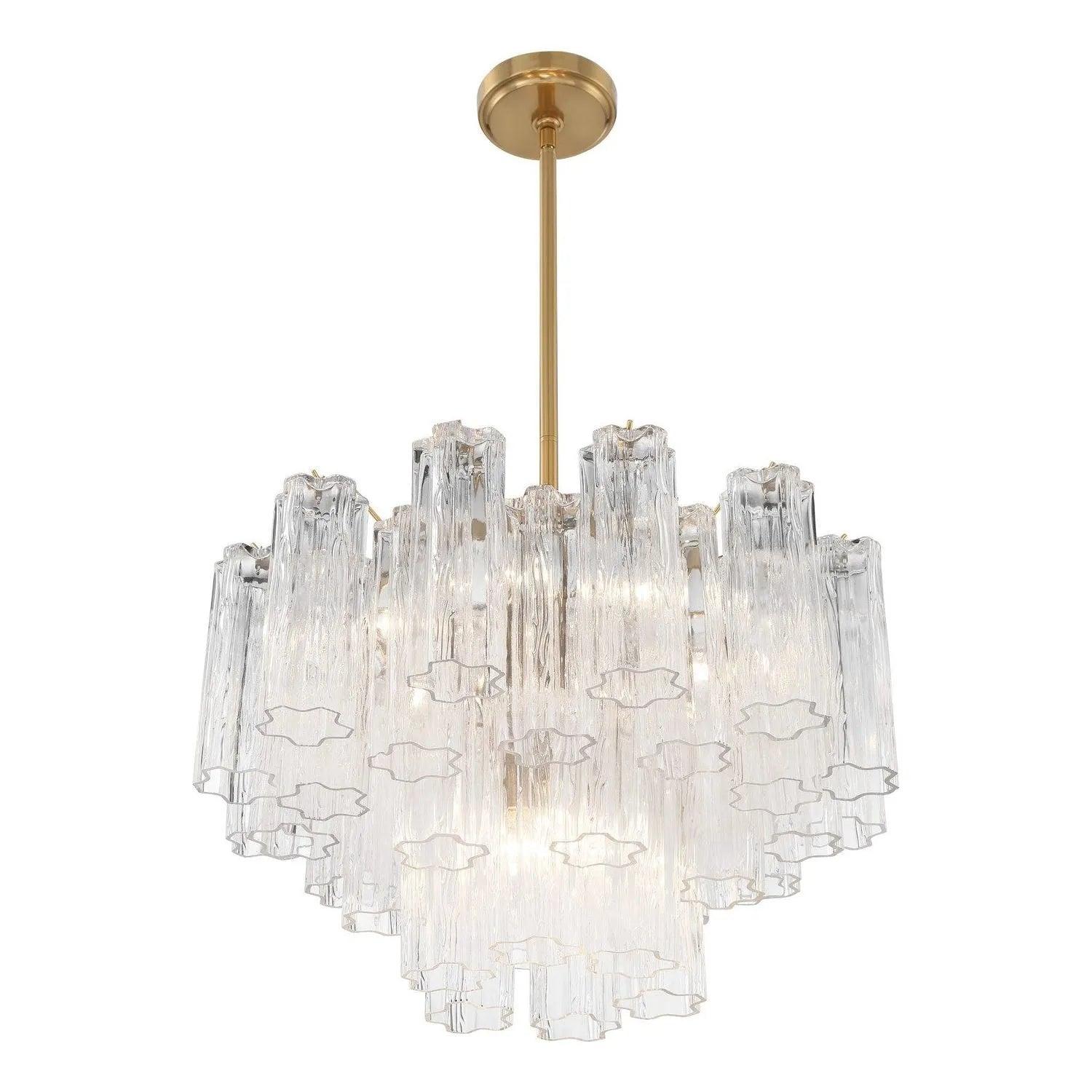 Crystorama - Addis Chandelier - ADD-300-AG-AM - Canada Light Shop