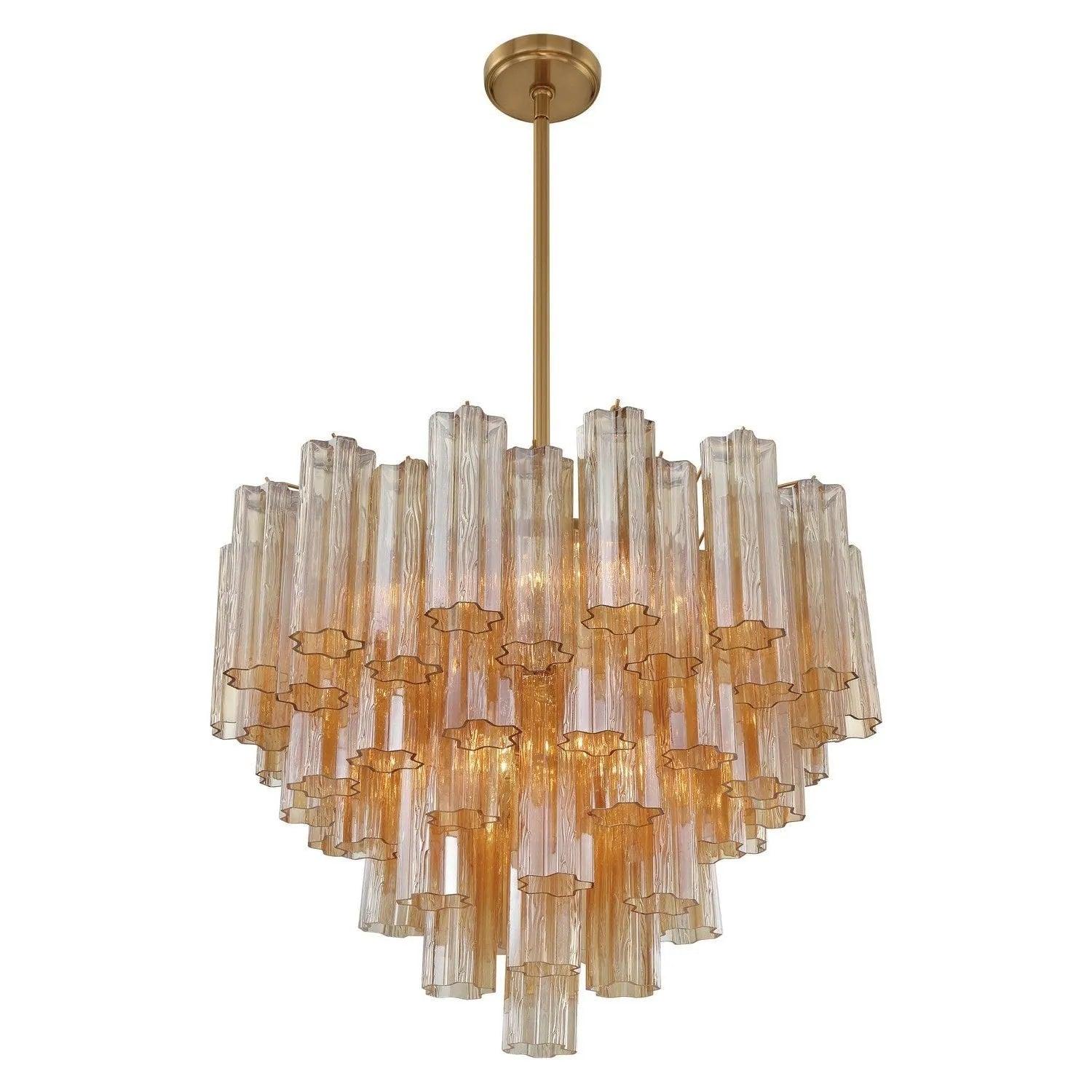 Crystorama - Addis Chandelier - ADD-300-AG-AM - Canada Light Shop
